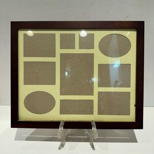 Vintage Wood Multi-Opening Collage Picture Frame – Holds 10 Photos – 15” x 12”